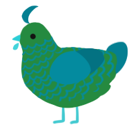 A viridian and sea chicken with a lace pattern