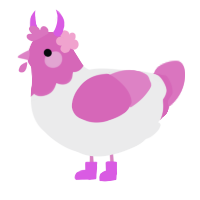 PINK PONY CLUB, a black and viridian chicken with a head pattern