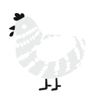 Mad World, a silver and white chicken with a bar pattern