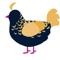 A tumblr and honey chicken with a half-lace pattern