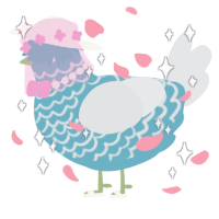 A russet and sable chicken with a lace pattern