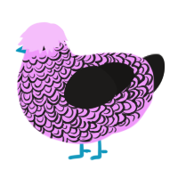 (unnamed), a lavender and sable chicken with a double-lace pattern