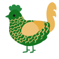 Bajan, a leaf and honey chicken with a lace pattern