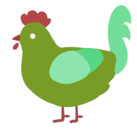 A chartreuse and spring chicken