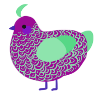 A plum and spring chicken with a double-lace pattern