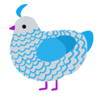 Frostbite, a mist and sky chicken with a lace pattern