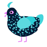 algae spawn, a tumblr and aqua chicken with a speckle pattern