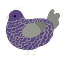 A overcast and ash chicken with a lace pattern