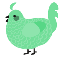 A spring chicken with a lace pattern
