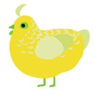 A yellow and lemon chicken with a half-lace pattern