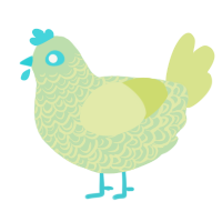 melon, a gluppy and lemon chicken with a double-lace pattern