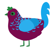 A wine and sky chicken with a half-lace pattern