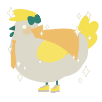 A mist and yellow chicken