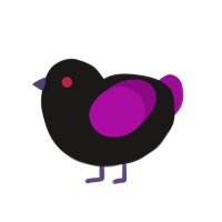 A sable and plum chicken