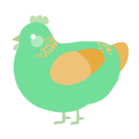 A spring and honey chicken with a neck-band pattern