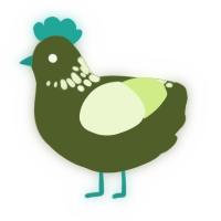 A olive and apple chicken with a neck-speckle pattern