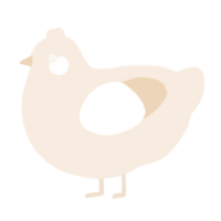 A cream chicken