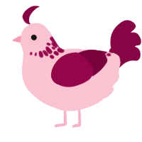 Rolling Pin, a rose and maroon chicken with a neck-speckle pattern