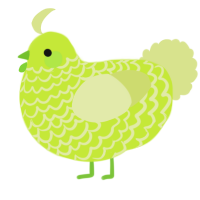 A lime and lemon chicken with a lace pattern