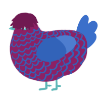 A spring and gold chicken with a lace pattern