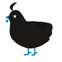 A sable chicken with a lace pattern