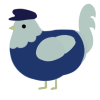 A honey and sable chicken with a head pattern