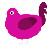 A fuchsia and wine chicken