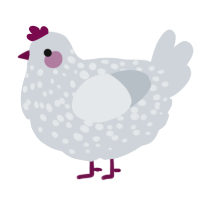 A mist chicken with a speckle pattern