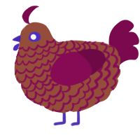Banded Red Jasper, a russet and wine chicken with a lace pattern