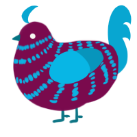 (unnamed), a wine and cerulean chicken with a bar pattern