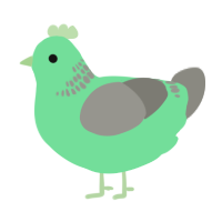 A spring and ash chicken with a neck-band pattern