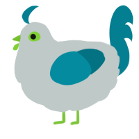 A silver and sea chicken
