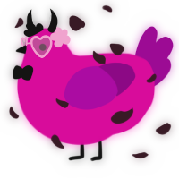A fuchsia and plum chicken