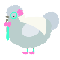 A silver and mist chicken