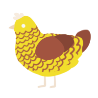 (unnamed), a yellow and russet chicken with a lace pattern