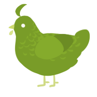 gren, a chartreuse chicken with a half-lace pattern