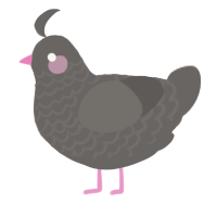 A grey chicken with a lace pattern