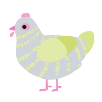 A mist and lemon chicken with a bar pattern