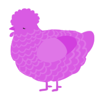 A orchid chicken with a lace pattern