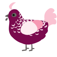 Rosé, a wine and rose chicken with a half-lace pattern