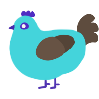 A aqua and bark chicken
