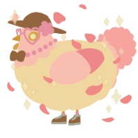 A cream and rose chicken with a head pattern