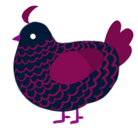 A tumblr and wine chicken with a lace pattern