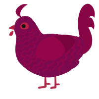 A wine and maroon chicken with a lace pattern