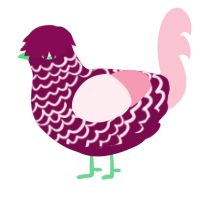 rosé, a wine and rose chicken with a lace pattern