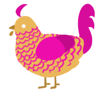 Kashmiri Chai, a honey and fuchsia chicken with a lace pattern