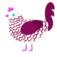 Cake Frosting, a white and wine chicken with a lace pattern