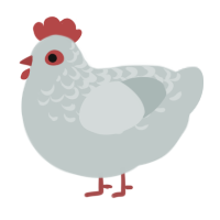 italian wedding, a silver chicken with a half-lace pattern