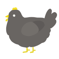 A grey chicken