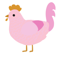 A rose and pink chicken with a lace pattern